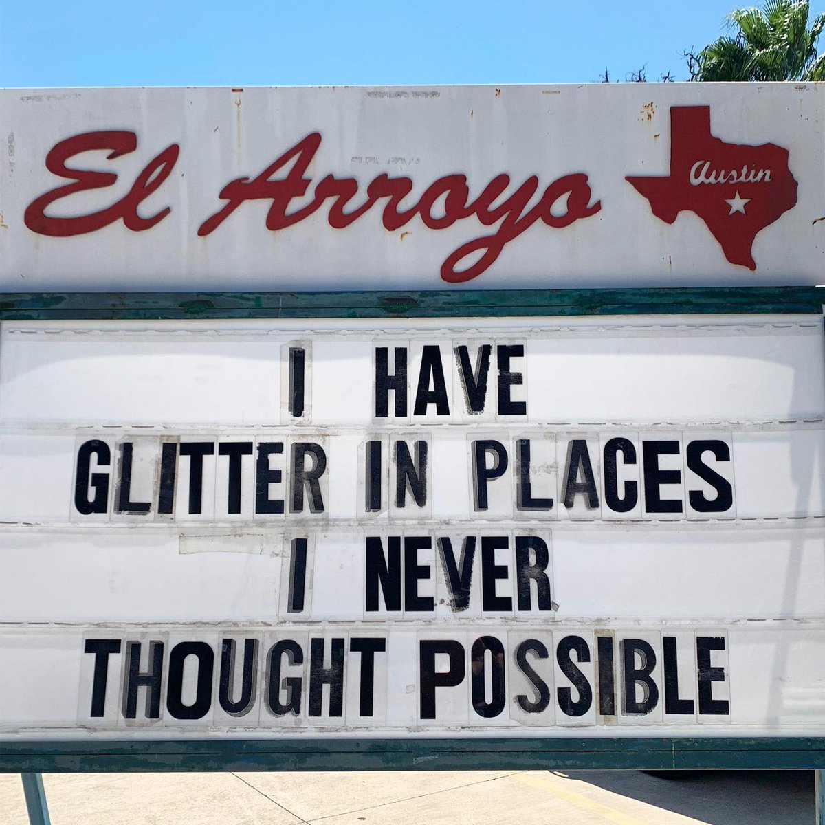 therepubliq's tweet photo. Things you say after spending @AustinPride down on #4thstreet. 🏳️🌈😆✨🎉
H/T: @ElArroyoATX
#prideATX #AustinPride2019 #PrideWeek2019 #ElArroyoATX #ElArroyoSign https://t.co/aymyRTlBrt