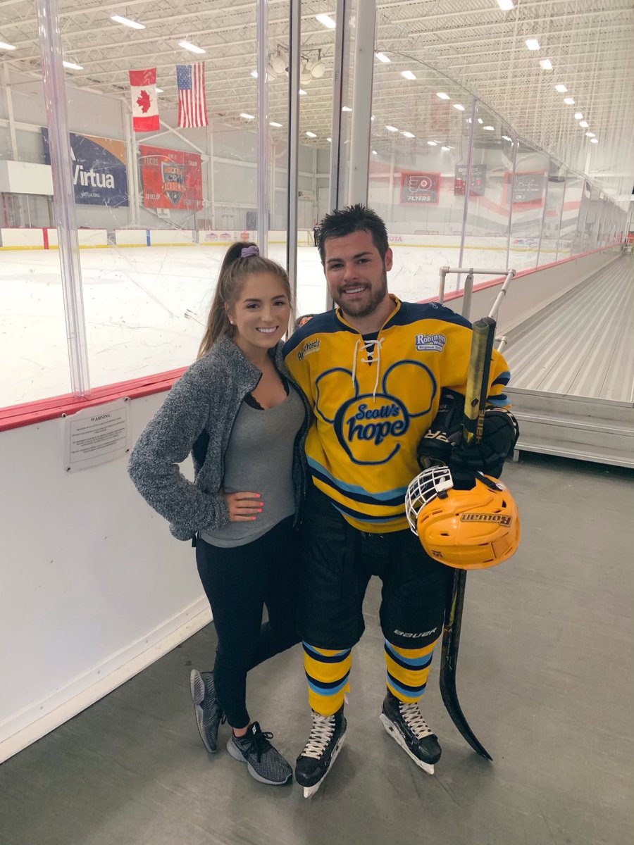 annaclaps_'s tweet photo. I’m always super proud to support this man right here. Way to carry your team with 6 goals in 5 games. No one could ask anymore of you. You always play out of your mind and it’s fun to see how much you stand out on that ice. #TeamClaps #CheckingForCharity https://t.co/8Pn4UQxkHz