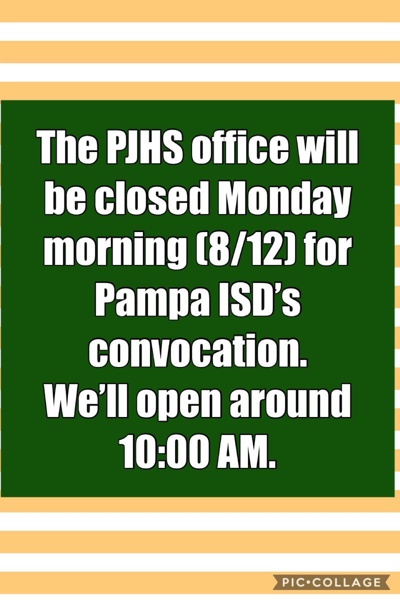 PampaJH's tweet photo. Tomorrow we welcome back staff and kick off a new school year!! https://t.co/4lPbqFxmUZ