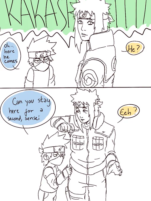 Gai and Minato meeting for the first time (+ a little panel) 