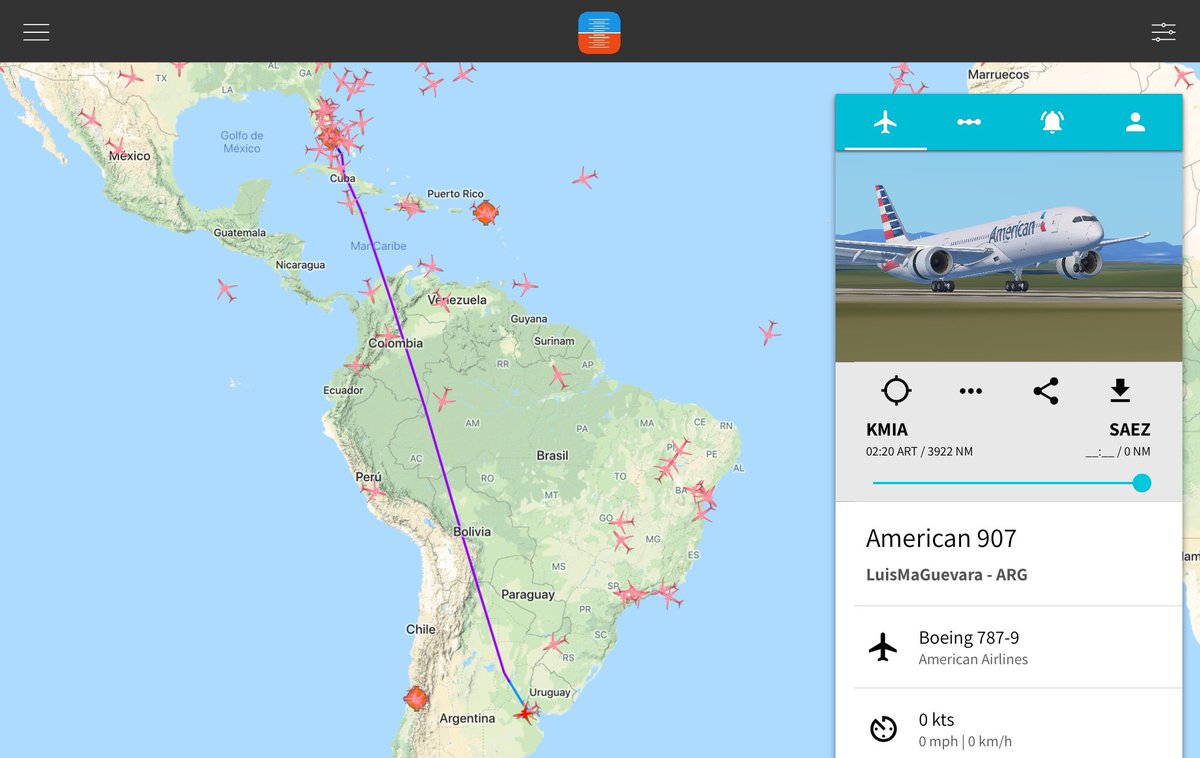 infinitefsur's tweet image. KMIA - SAEZ American 907 @infiniteflight @LiveFlightApp