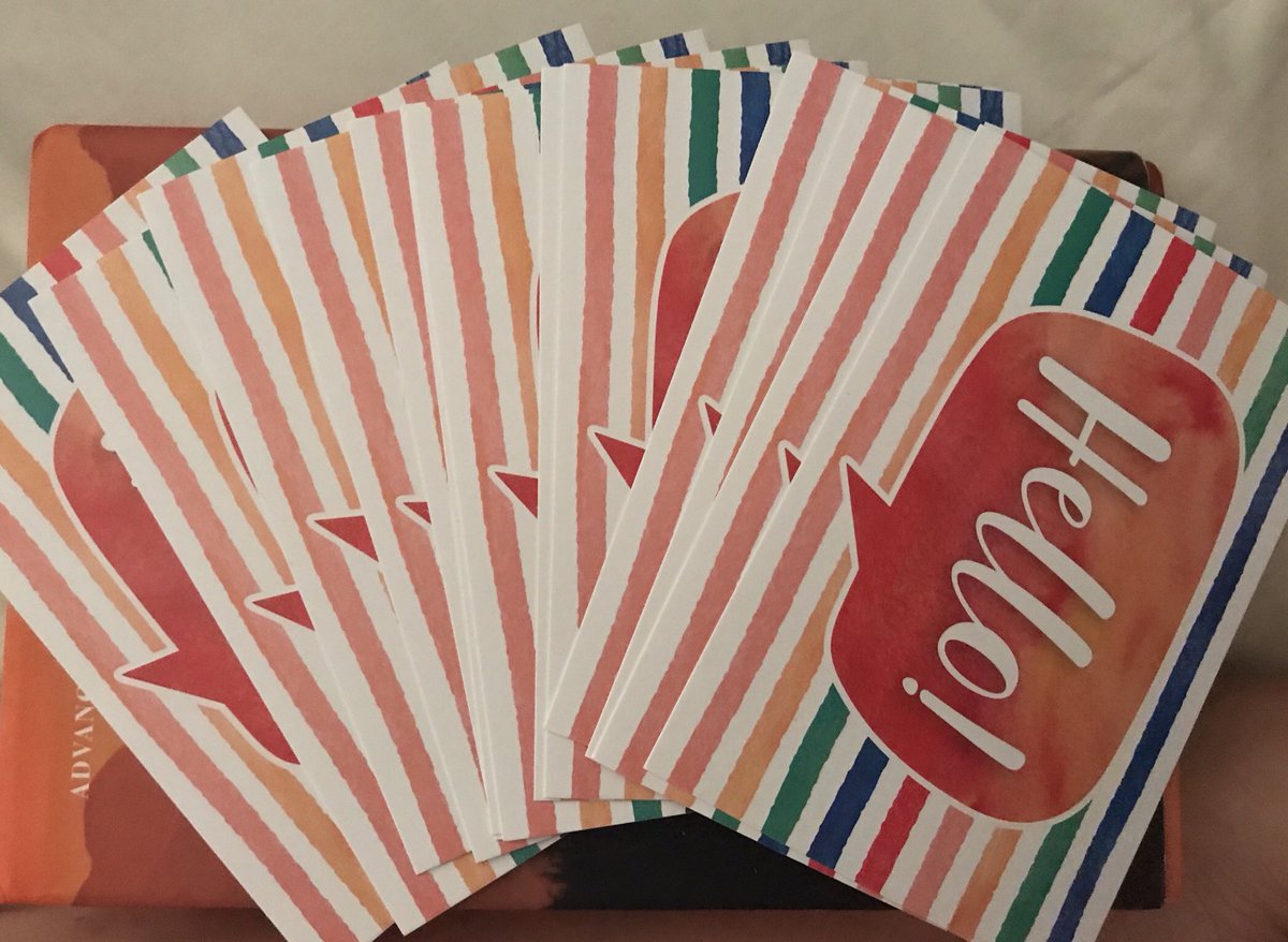HannelAim's tweet photo. Handwritten postcards to all of my students for the upcoming school year! @mrronclark_  &amp; @kimbearden : I am not brave enough to stop by for home visits, so this is the next best thing, right? ;) #RCAinspired https://t.co/R7p3HeRnZf