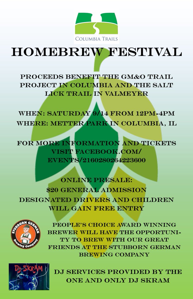 ColumbiaTrails's tweet photo. @HomebrewAssoc @STLHops_HBC @stlbrews @GarageBrewers @eastsidebrewILL https://t.co/jv1F8l6sgU