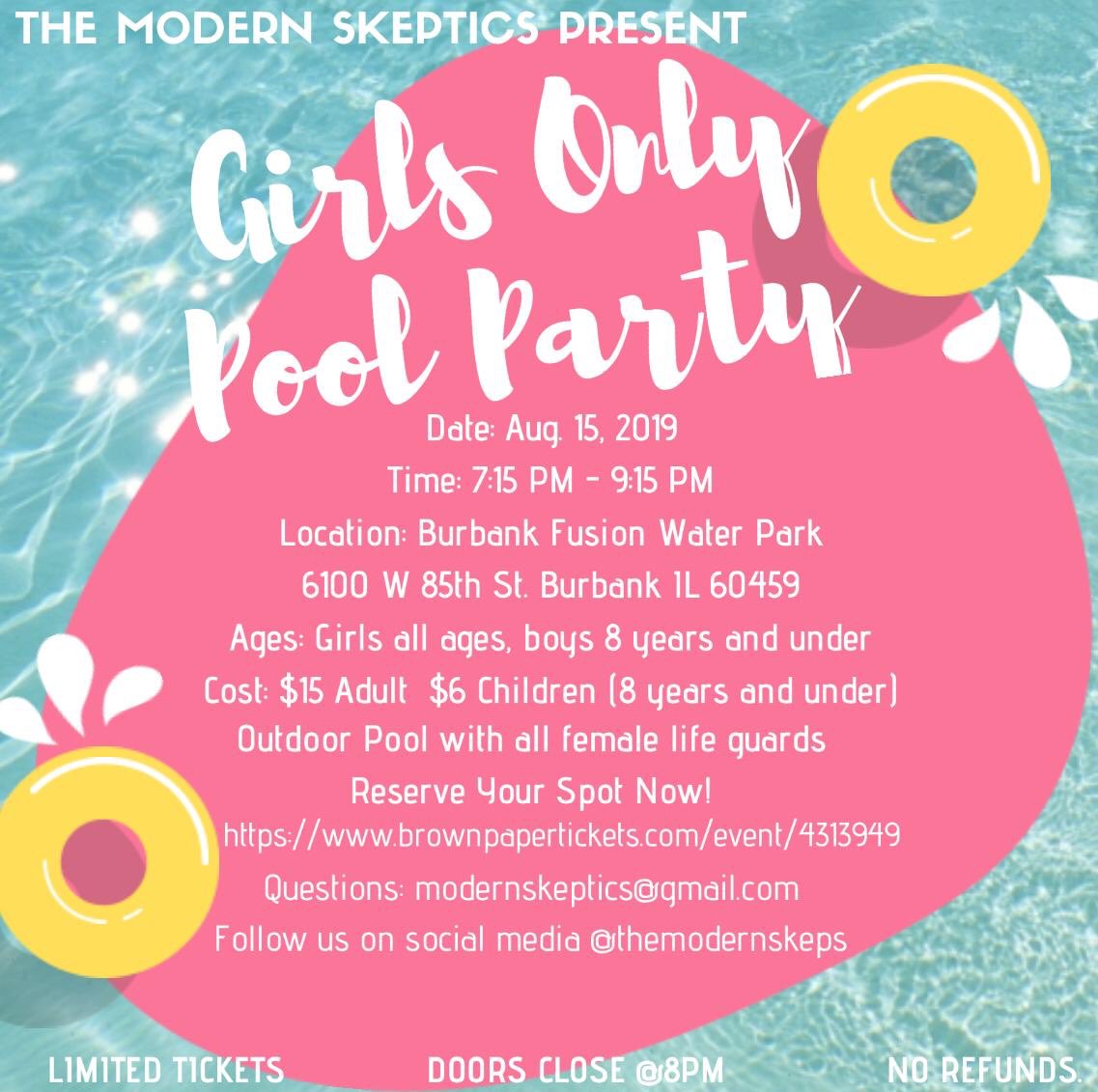 TheModernSkeps's tweet photo. Kick back, relax, and come join us for a dip in the pool!!😎☀️☀️

⚠️Tickets now available to buy online at the link below⚠️
.
.
*tickets are limited and will not be sold at the door*

https://t.co/8Ie2swMM5g https://t.co/vgRyhAIePg