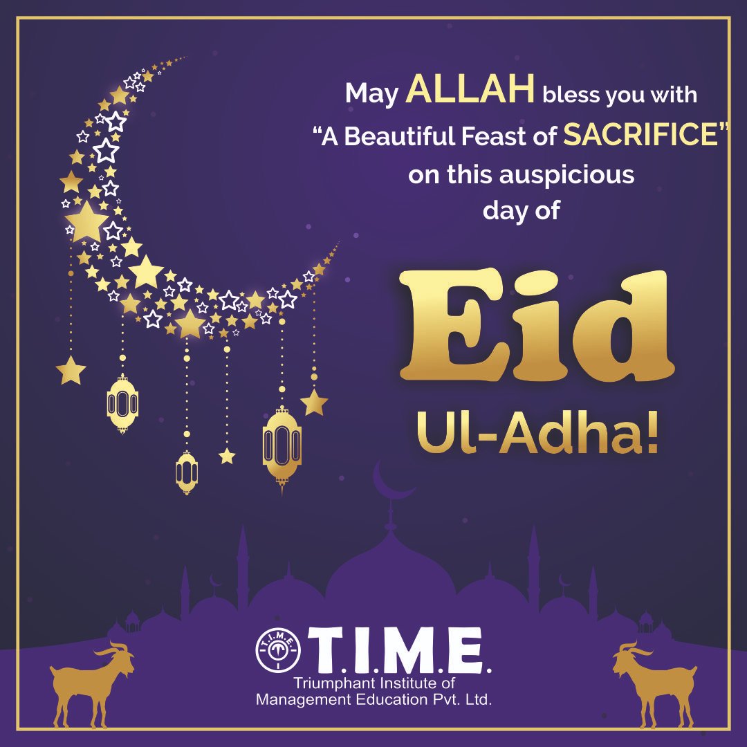 TimeTuitions's tweet photo. May the Guidance and Blessings of God be with you and your Family Forever.
#EidAdhaMubarak https://t.co/PYxWuyzhy6