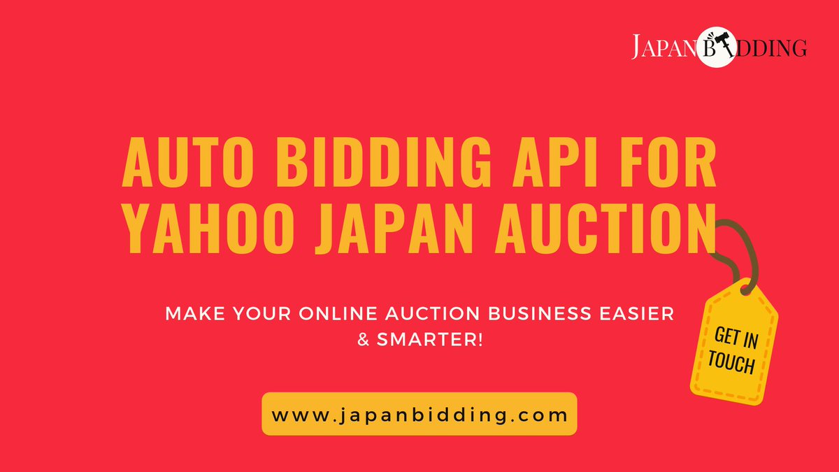 japanbidding's tweet photo. Auto Bidding API for Yahoo Japan Auction Websites.
This will Make You free from Manual Bidding Process.
Know in detail: https://t.co/qQGSh2MDxK
#onlineauction #yahooauction #japanauction #Thailand
#Japanese #Japan #Indonesia #Vietnam #Philippines #HongKong #Auction #YAHOO https://t.co/KY4QJAqVBo