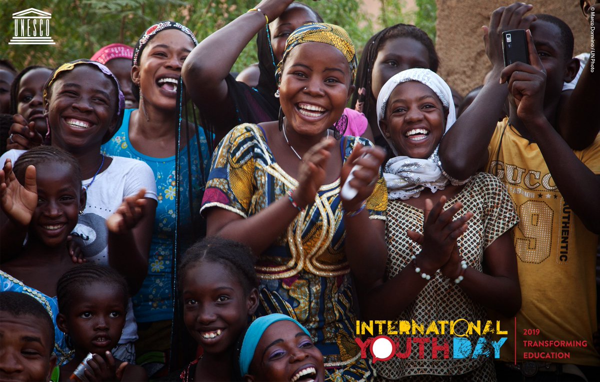 UNESCO's tweet photo. Happy International #YouthDay!

We believe that #Youth will shape the future of #education, because learning MUST be relevant and inclusive! 

See how we enable youth to progress towards #TransformingEducation for all!

����📚 https://t.co/sHRohxaMMr https://t.co/2mzutvFcru