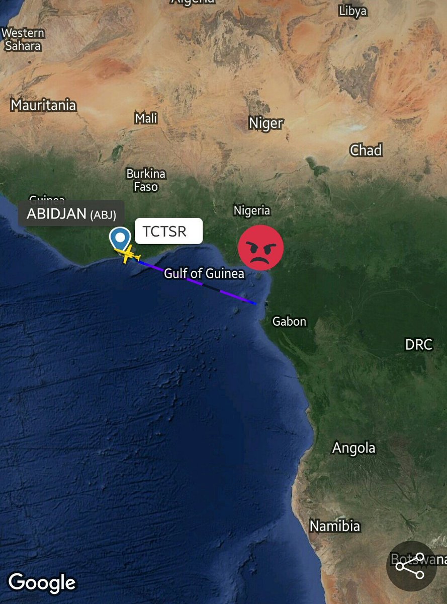 Arr3ch0's tweet photo. El #TCTSR sigue haciendo la #RutaDelOro por Africa. Anteayer voló de Cape Town a Libreville Léon-Mba y ayer fue de Libreville a Abidjan Félix-Houphouët-Boigny. https://t.co/ssxR5PtdPu