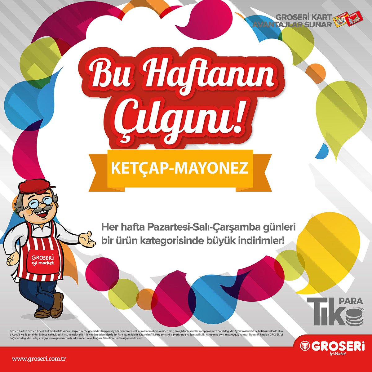 groseri's tweet photo. Her Hafta Pazartesi-Salı-Çarşamba Günleri Bir Ürünün Kategorisinde Büyük İndirimler! Bu Haftanın Çılgını Ketçap-Mayonez !
#Groseri #Groseriiyimarket #gida #perakende #kampanya #herkesburada #kalite #hijyen #güven #güleryüz #indirim #devindirim #kategorigünleri #ketcap #mayonez https://t.co/1CBWB9jJaz