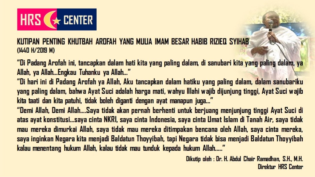 ChairRamadhan's tweet photo. Khutbah Arofah IB HRS https://t.co/yC57EGCLwa