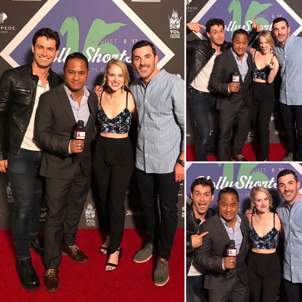 TyroneTann's tweet photo. One of the #BestHighlights this weekend covering the #Hollyshorts #FilmFestival, is when I get to run in2Some of my #Longtime DearFriends on the Carpet & just #HaveFun! -w/ @Josh_Server, @JonStoddard14, @carliecraig, @HollyShorts, #StaurosEntertainment https://t.co/ruoXo3qhZk