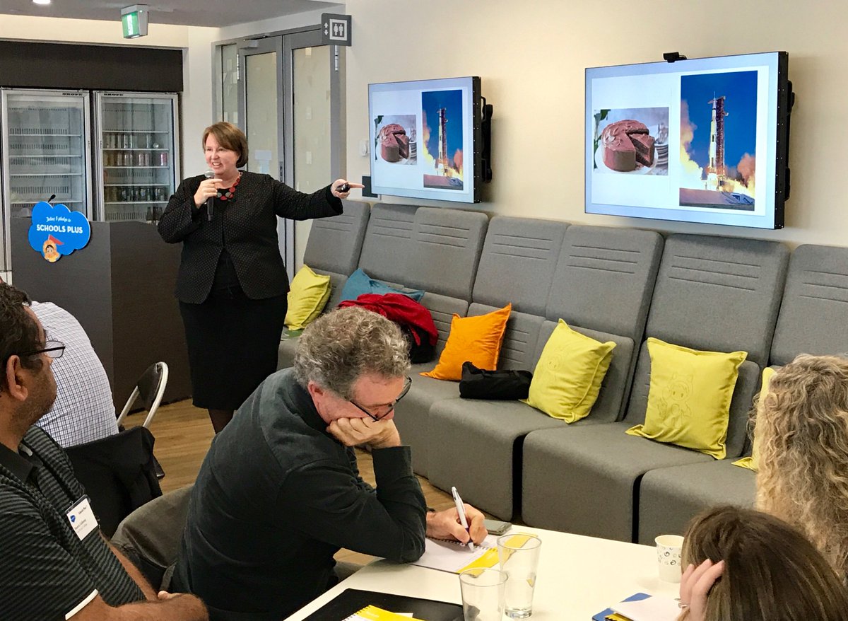 AusSchoolsPlus's tweet photo. With @maura23bp at the helm, we’re getting into the meaty business of building an effective professional learning culture at our #CollabForum. The session began with a discussion about our most significant learning experiences and their key traits. @salesforceapac https://t.co/hi8uaAjUVN