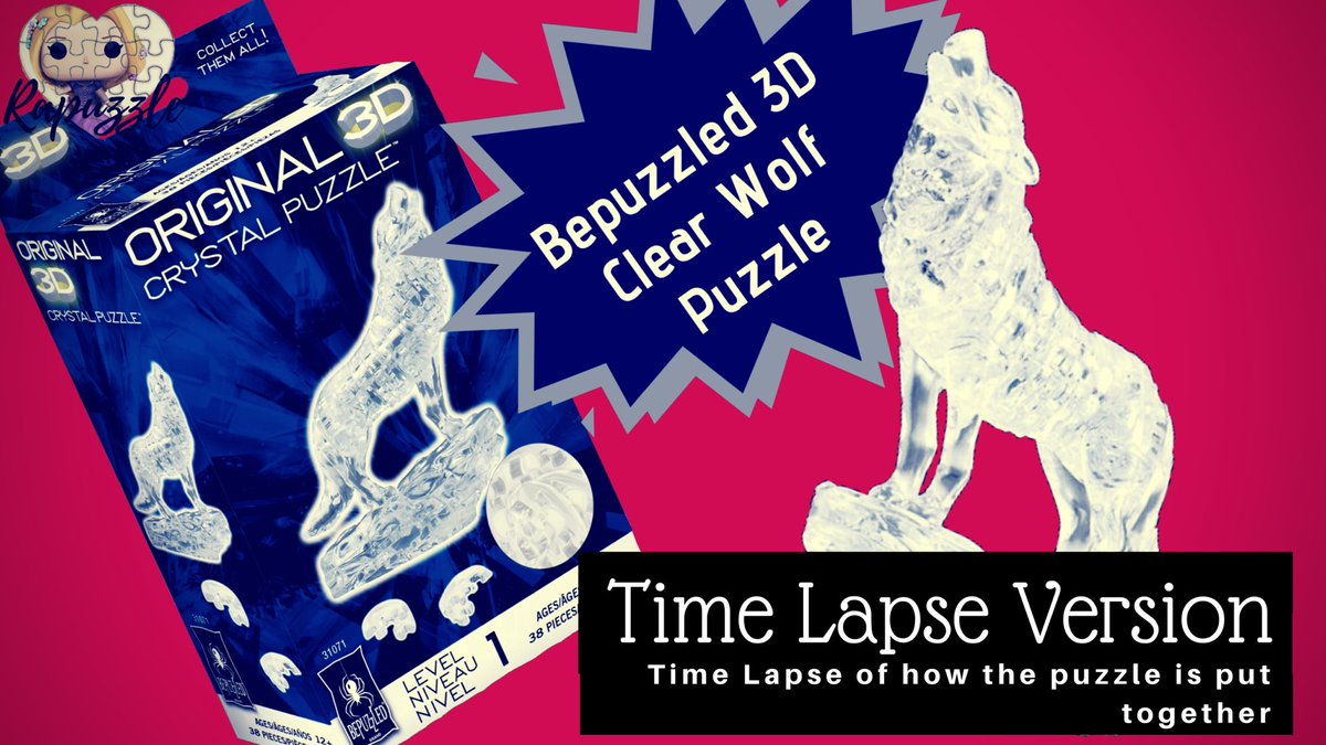 Rapuzzle1's tweet photo. Today’s video is another quick one a time lapse of the Bepuzzled original 3D crystal puzzle the clear wolf! #bepuzzled #original3dcrystalpuzzle #crystalpuzzle #timelapse #ugames #universitygames https://t.co/Sz3drcCT52 https://t.co/qzvCsvCcDB