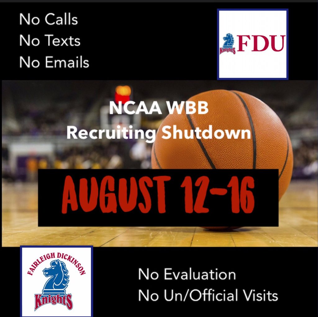 CoachAngSzumilo's tweet photo. Here we go again!  Till next Saturday everyone! @FDUKnightsWBB will have to stay silent until the 17th! #uKnighted #ShutdownPeriod #SilentKnights https://t.co/nhWp59zwu0
