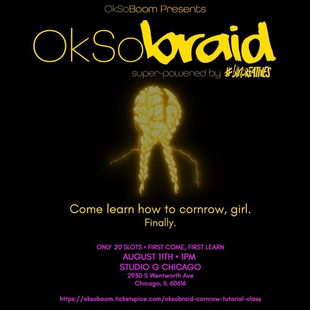 OkSoMik's tweet photo. @ethelsclub so what would I have to do to host a braiding class for black women here? I’ll be in NYC this weekend if someone is available to chat! I did one in Chicago today and it sold out, so I’d love to do it with you guys! #OkSoBraid https://t.co/aUgwalBarN