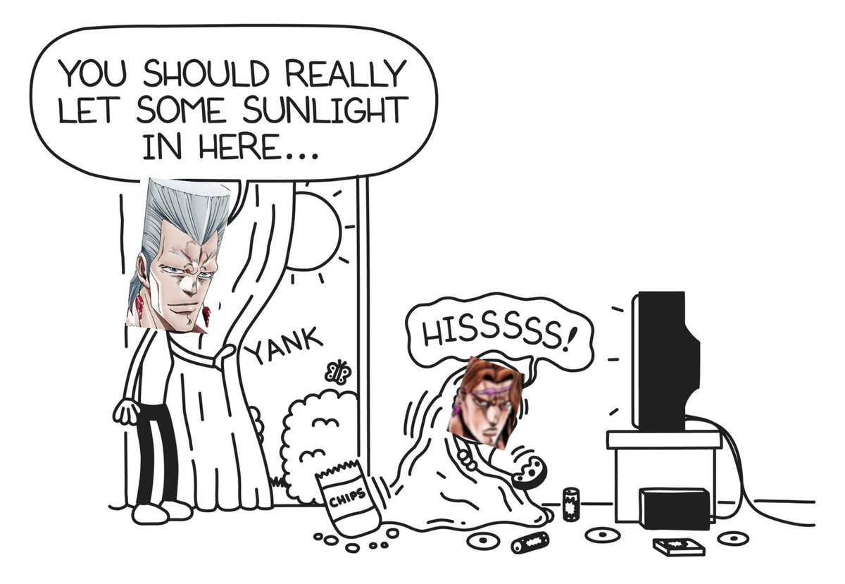 HasKirby's tweet photo. Here's another meme made by yours truly, the captain of the fools 
#JOJOsBizzareAdventure #Animemes https://t.co/MtstVf0FKL