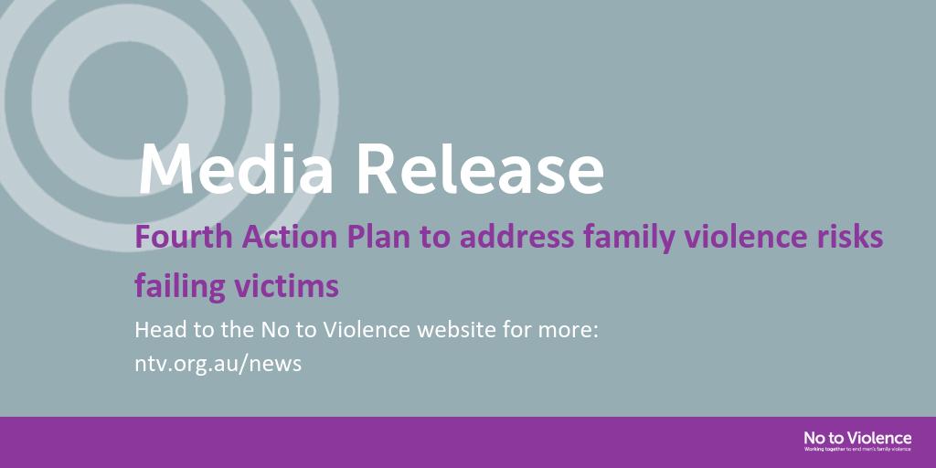 The Fourth Action Plan on family violence risks failing the women and children it aims to protect due to the apparent lack of funding to strengthen and expand the programs and interventions for men who use family violence.

Read the full release: bit.ly/33omyAB