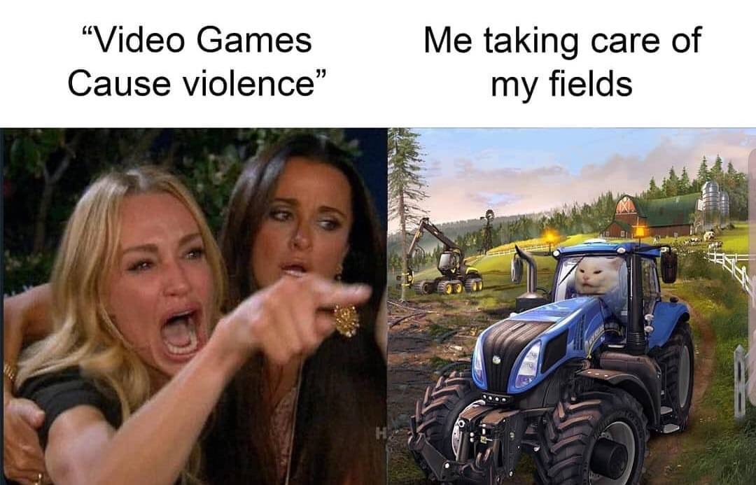Yo real talk though... #FarmingSimulator 19 could cause me to grab a pitchfork and go to town on some folk... I’m frustratingly bad at it 😂😂 #VideoGameViolence #VideoGameMeme