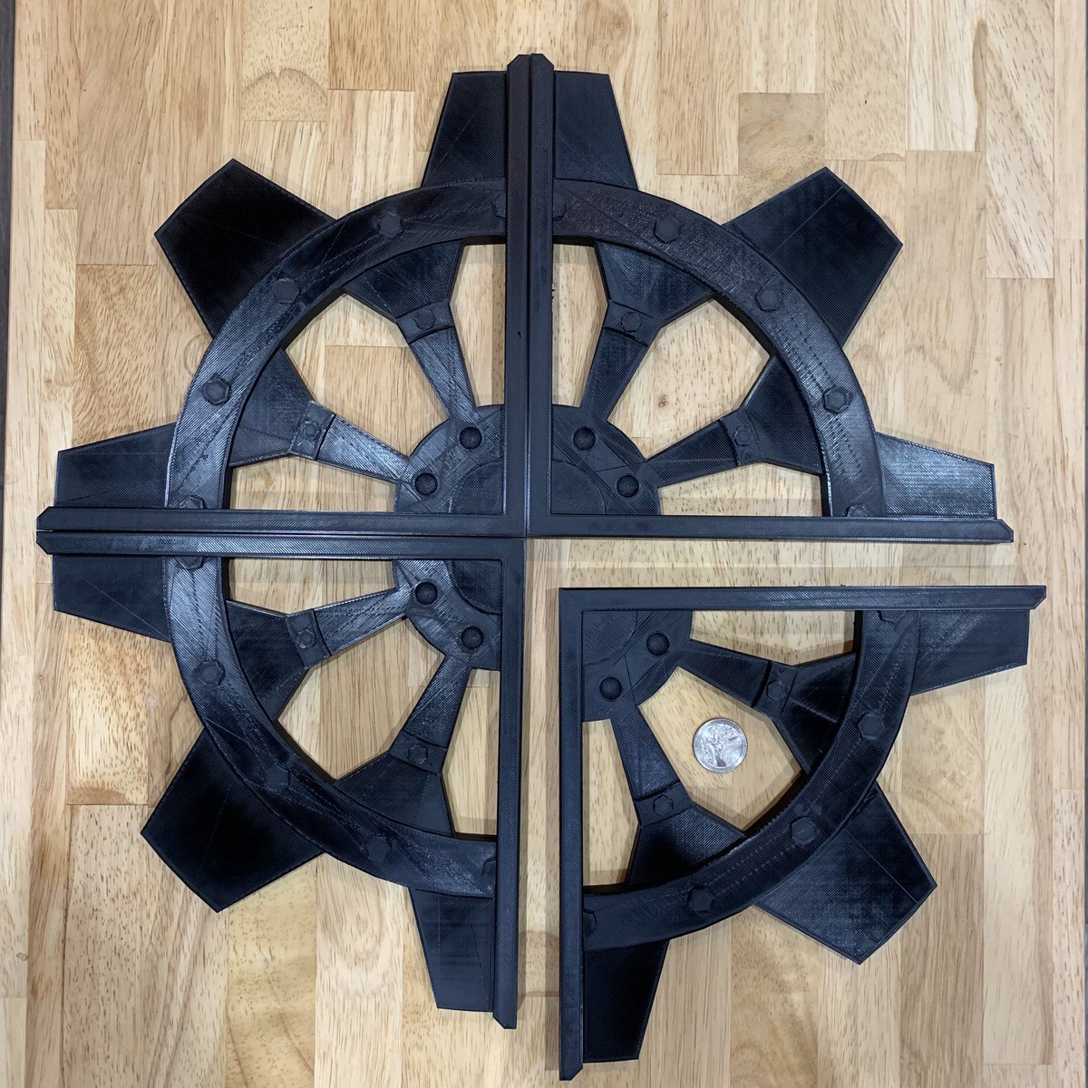 Brassroots_Lthr's tweet image. Been working at making something interesting and functional. Take a guess at what it is. .
.
#biggear #steampunkdecor #steampunkinspired #steampunk3dprint #3dprint #cr10 #brassrootsleather