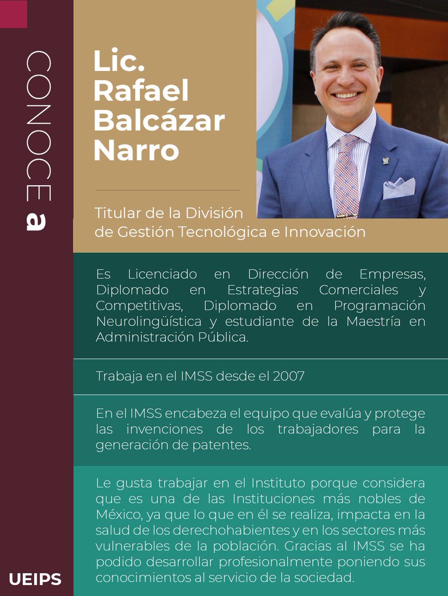 Saber_IMSS's tweet photo. Conoce al personal del #IMSS que nos inspira. #UEIPS https://t.co/jnPUV8RVmQ