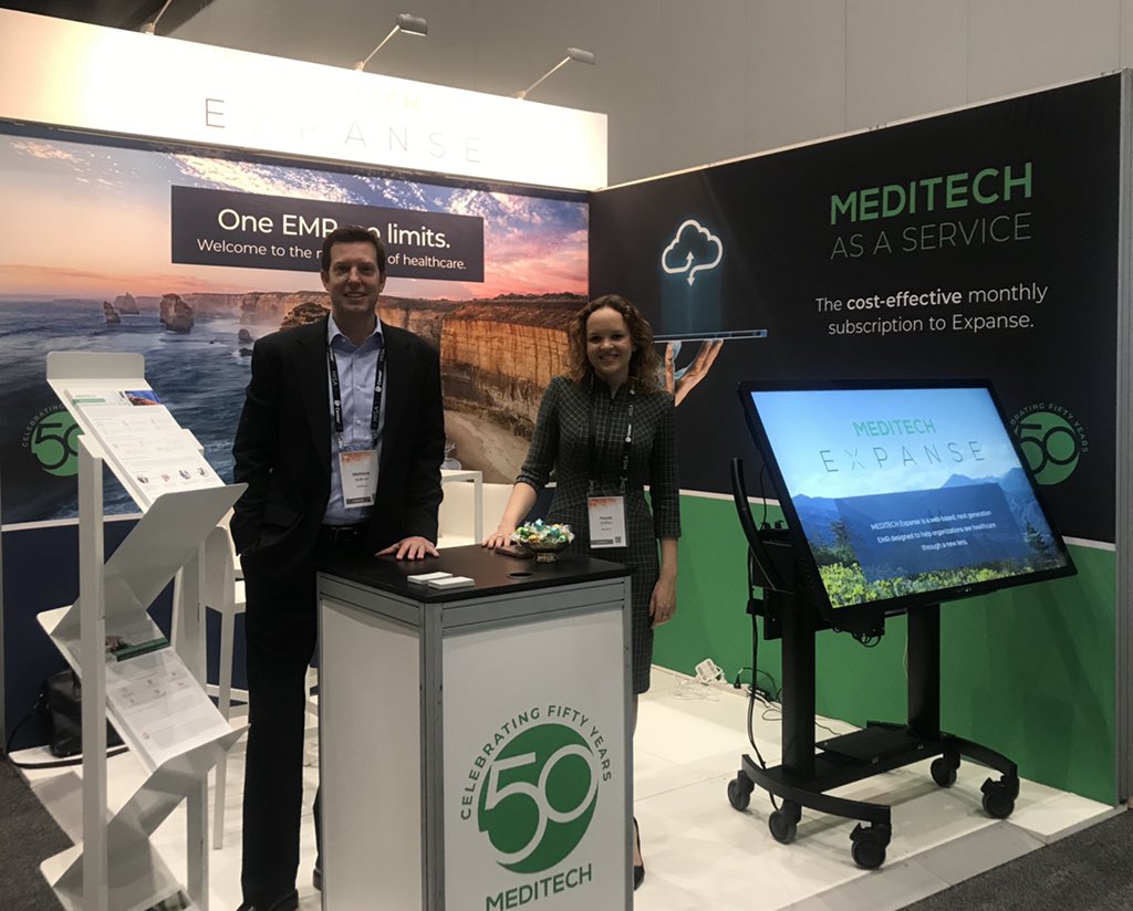 MEDITECHAU's tweet photo. We are now exhibiting at HIC.
Come and visit MEDITECH at Booth 65 to learn about Expanse our web based PAS and EMR ..the new vision of healthcare #meditech #meditechsa #HIC19 https://t.co/RDAUYcqJTd