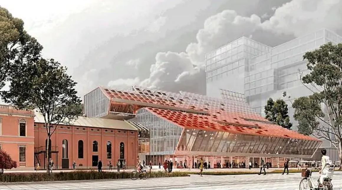 mpathesii's tweet photo. Update on ‘iconic’ new $130m Civic Centre - 5 #ParramattaSquare by Manuelle Gautrand Architecture and Australian firms #DesignInc and @LacosteStevenson https://t.co/6KFqWnaQxD - i like the extension over Town Hall (no more stage presumed?) https://t.co/wlMhHp4kAA
