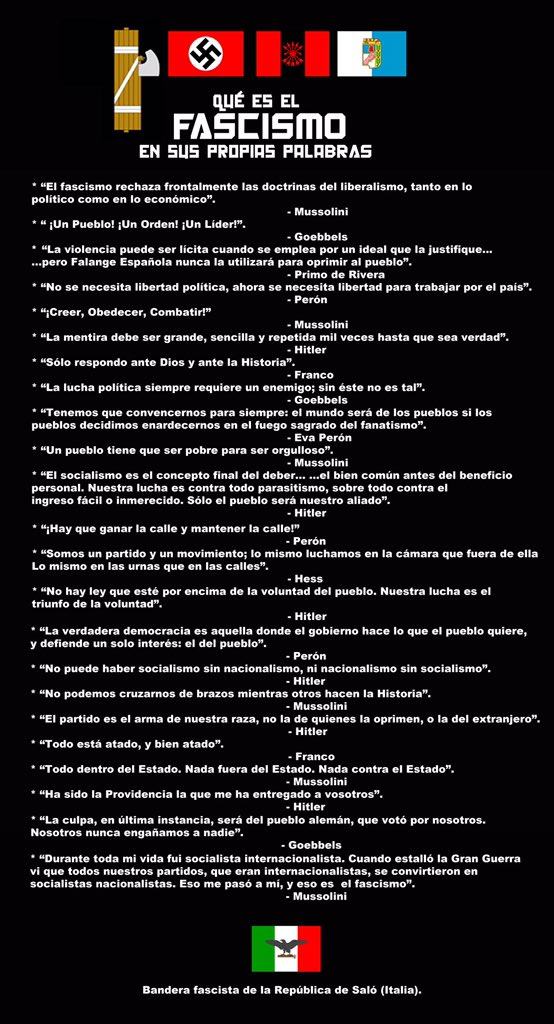 CartonCalderon's tweet photo. @AntonioAttolini Estos jilguerines oficiales se exhiben cada vez más mareados desde que se treparon a su ladrillo.
Te recomiendo estudies qué es el fascismo para que le atines a los adjetivos. Te mando un acordeón al respecto, por si te recuerdan a alguien ciertas frases. https://t.co/DBH3uj2fZw