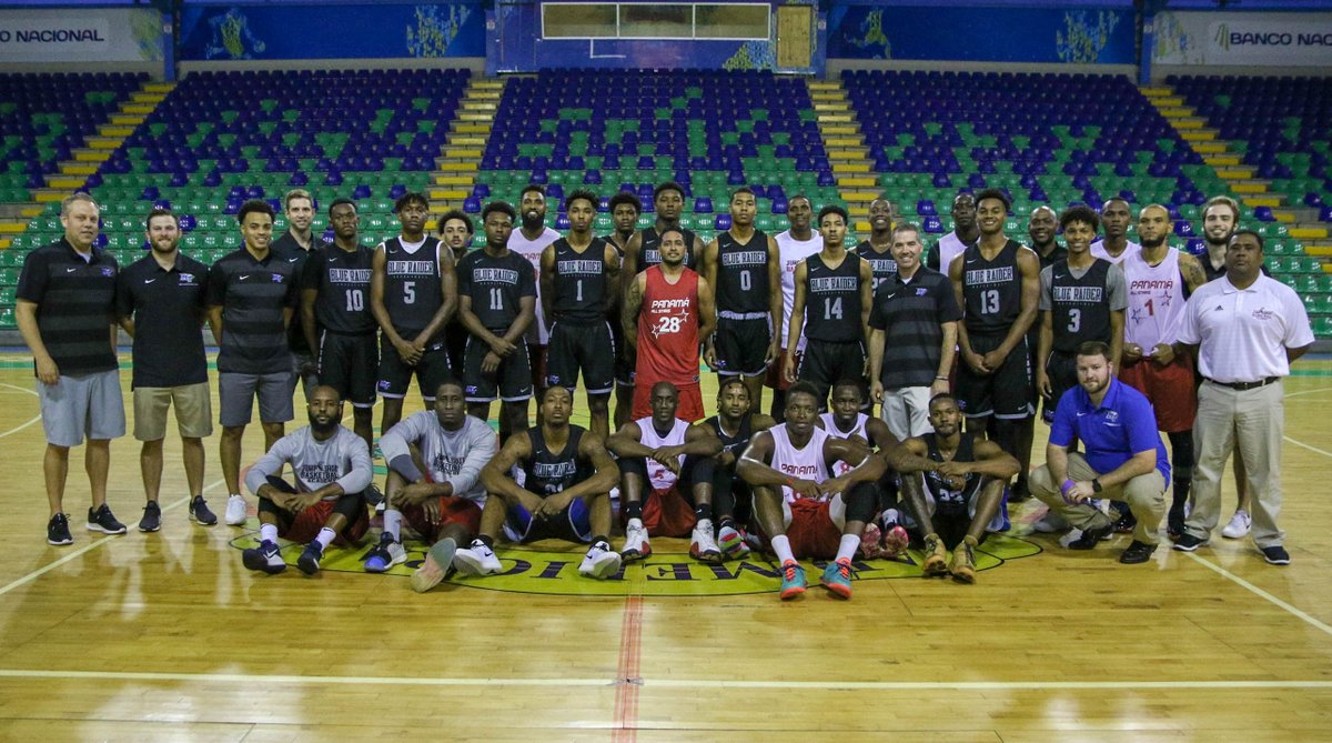 MT_MBB's tweet photo. The #BlueRaiders open up their preseason tour in Costa Rica with a thrilling 81-79 win against the Panama All-Stars!

📝 https://t.co/3zJuw5JjAT https://t.co/r6SuqyWq4H