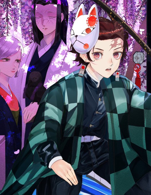 🩵爆筆早人⛓️CC福岡63 お49ab🦐さんがTwitterに投稿した竈門炭治郎(鬼滅の刃)のイラスト。