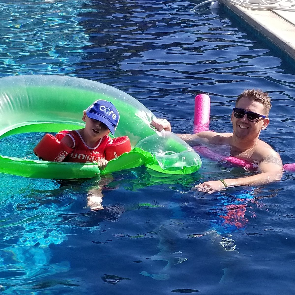 Wheelie_King's tweet photo. Today is the last weekend before Ryder starts school. We're cool as the pool!👍🏼🤙🏼 #Funcle https://t.co/AzdWx1npan