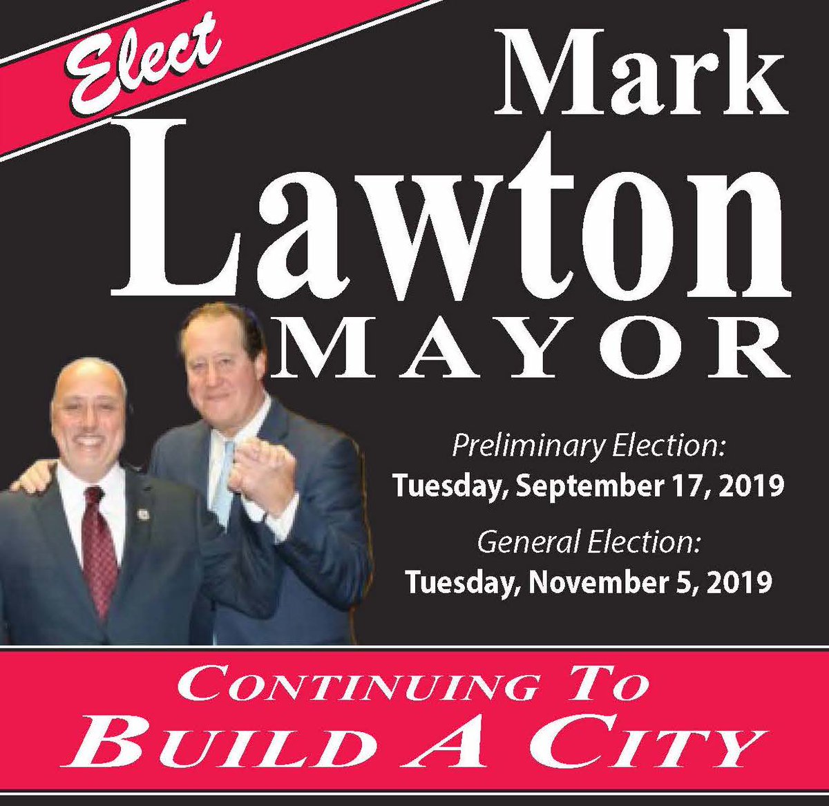 LawtonForMayor's tweet photo. Together, we can continue the work and legacy of the late Mayor Bill Carpenter.  #CityOfChampions #mapoli https://t.co/TKrLOLVIgD