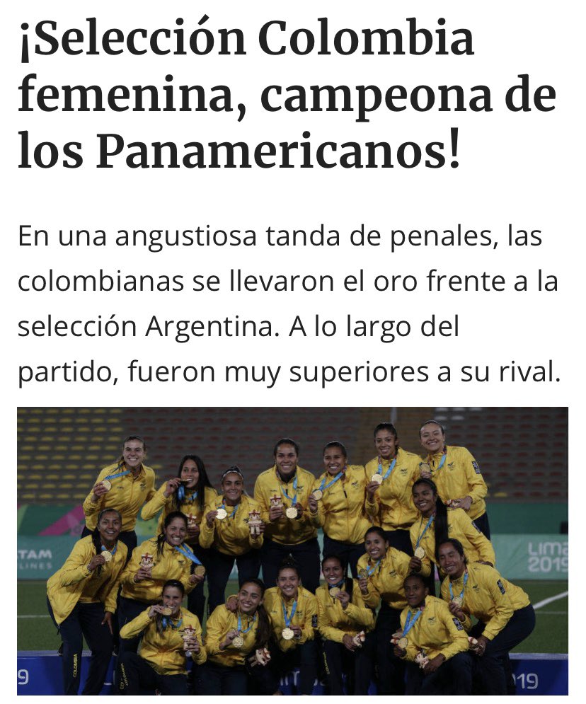 RubielaC65's tweet photo. CAMPEON COLOMBIA CAMPEON! #CorazondeGuerreras https://t.co/w916EgMsUZ