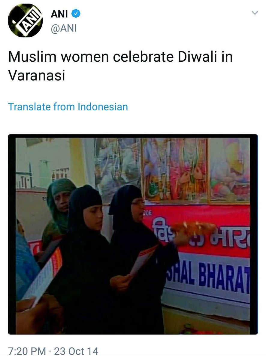 Coincidentally, the same women also surface during Diwali as “Muslim women celebrating Diwali” 3/n