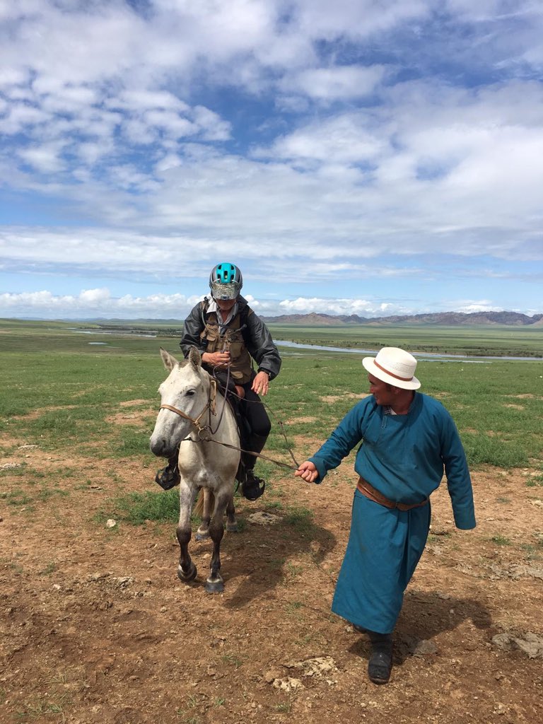 mongolderbylive's tweet photo. The Mongol Derby’s oldest competitor and bloody magnificent horseman / navigator coming into HS21. https://t.co/Hj94k1vH8V