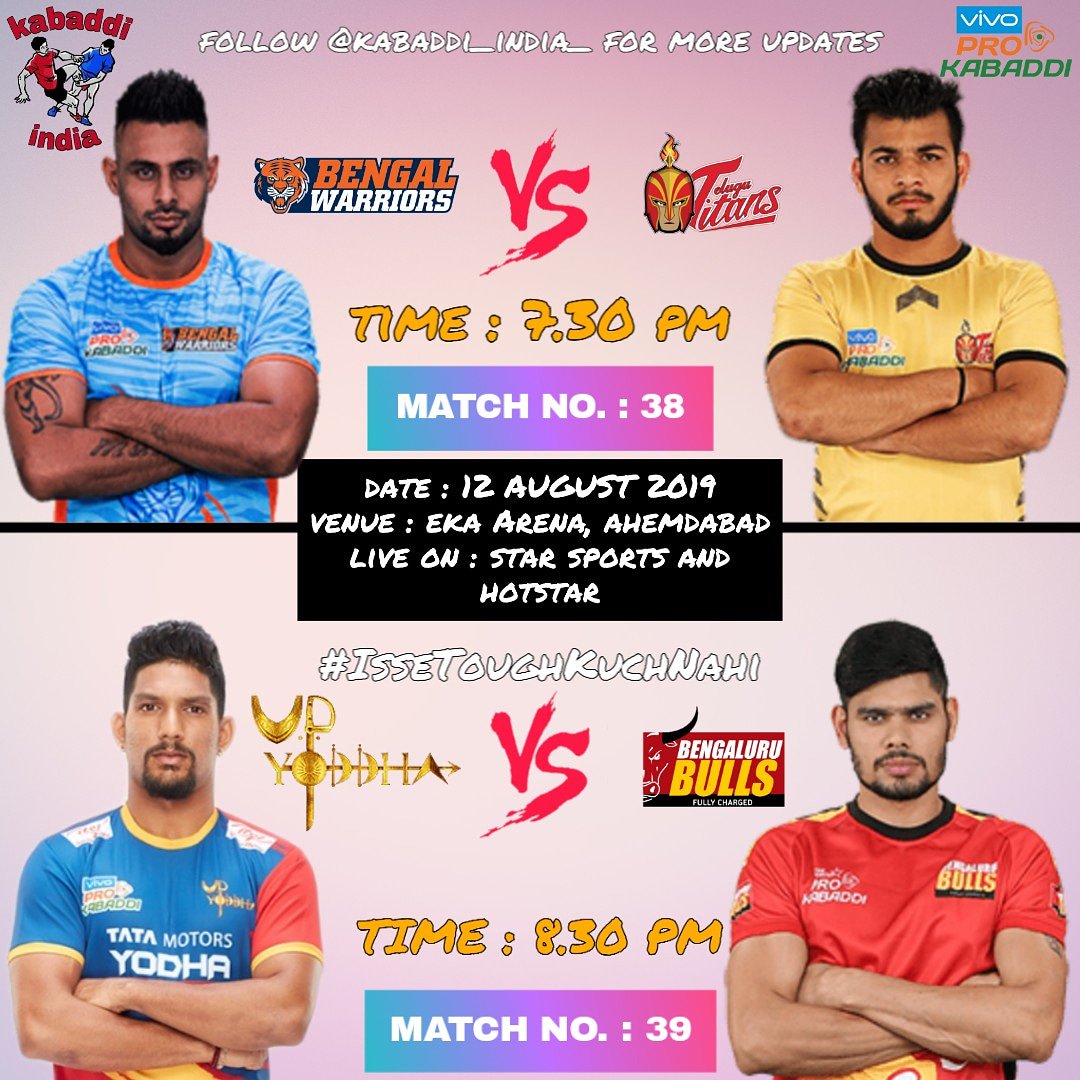 india_kabaddi's tweet photo. #maythebestmindwin #LivePools #IsseToughKuchNahi #LePanga #PKL #Kabaddi #Season7 #TitanArmy #IdiAataKaaduVeta #Chedugudu #FullChargeMaadi #BengaluruBulls #TeluguTitans https://t.co/glO34LjmDQ