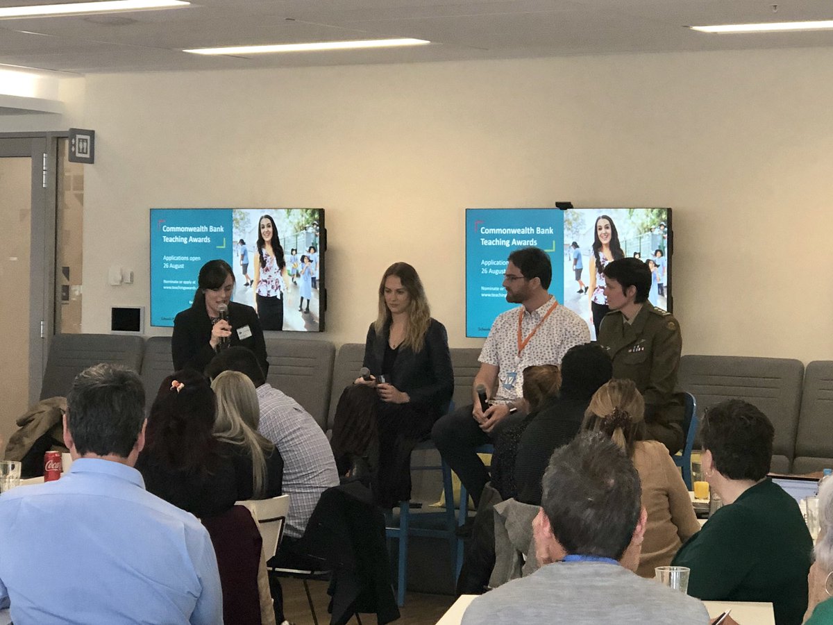 salesforceapac's tweet photo. Great panel discussion with
@tamarajohanna_, Salesforce, @aloysbaillet, Animal Logic, and Erin Pederick, Australian Army, learning about their career journeys and individual learning/development experiences. #collabforum https://t.co/dfXozG1x6R