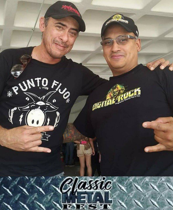 Listos para recibir a los grandes hermanos Rodolfo Salmeron (#DigitalRock) y Alexei Colina (Vive Tu Concierto) desde #PuntoFijo en la cita que reúne a
@Arrechoband <a href="/GrandBite/">Grand Bite</a> <a href="/ARKANGELVen/">Arkangel</a>
La 1ra edición del Classic Metal Fest está a la vuelta de la esquina: #7Sep en <a href="/elmolinoccs/">El Molino Ccs</a>