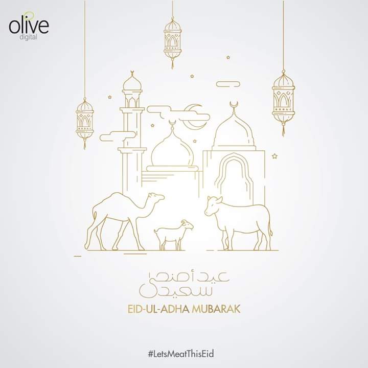 ODAgency's tweet photo. We at Olive Digital wish you all a very Happy Eid! May your day be filled with joy, happiness &amp; laughter! Lots of Love!   <3
#LetsMeatThisEid 
#Eid #EidMubarak #Eid2019 #Eid #EidAlAdha #عيد_الاضحي_المبارك2019 #EidAlAdha2019 #EidulAdha2019 #Eid2019 #Eid_Mubarak https://t.co/aznJSJeYpV