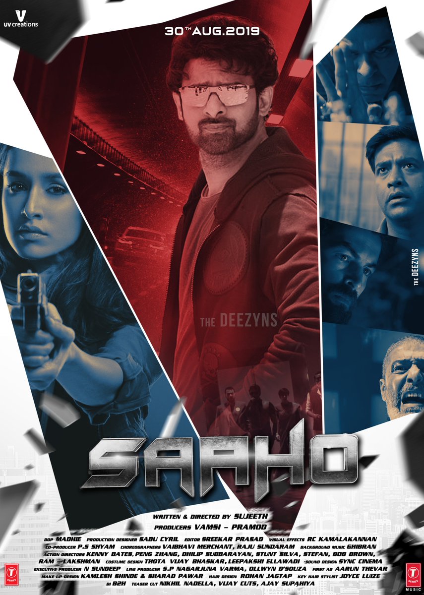 thedeezyns's tweet photo. Here's our poster design for #Saaho
Designed by @thedeezyns 

Please follow us for more interesting and creative designs.
Share the max.. ❤️❤️❤️❤️
#SaahoTrailer #SaahoTrailerDay https://t.co/quU5lFYLyP