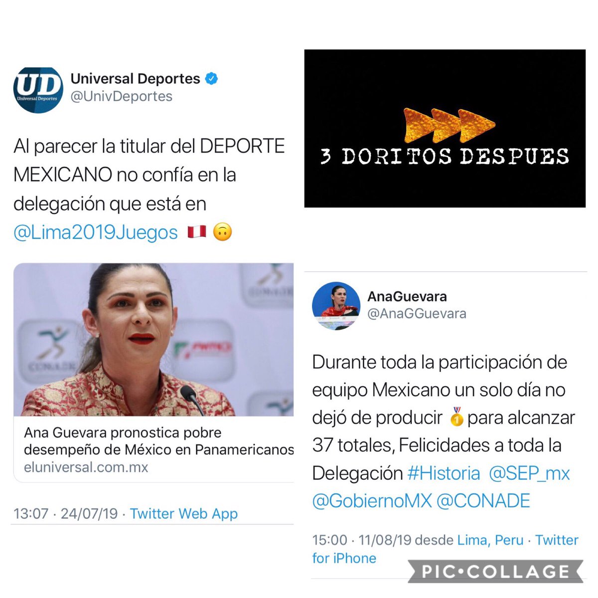 MissChic5's tweet photo. Jajajajaja valiente la Ana Gabriela Guevara...#PanamericanosLima2019 👇 https://t.co/f45cshVM6w