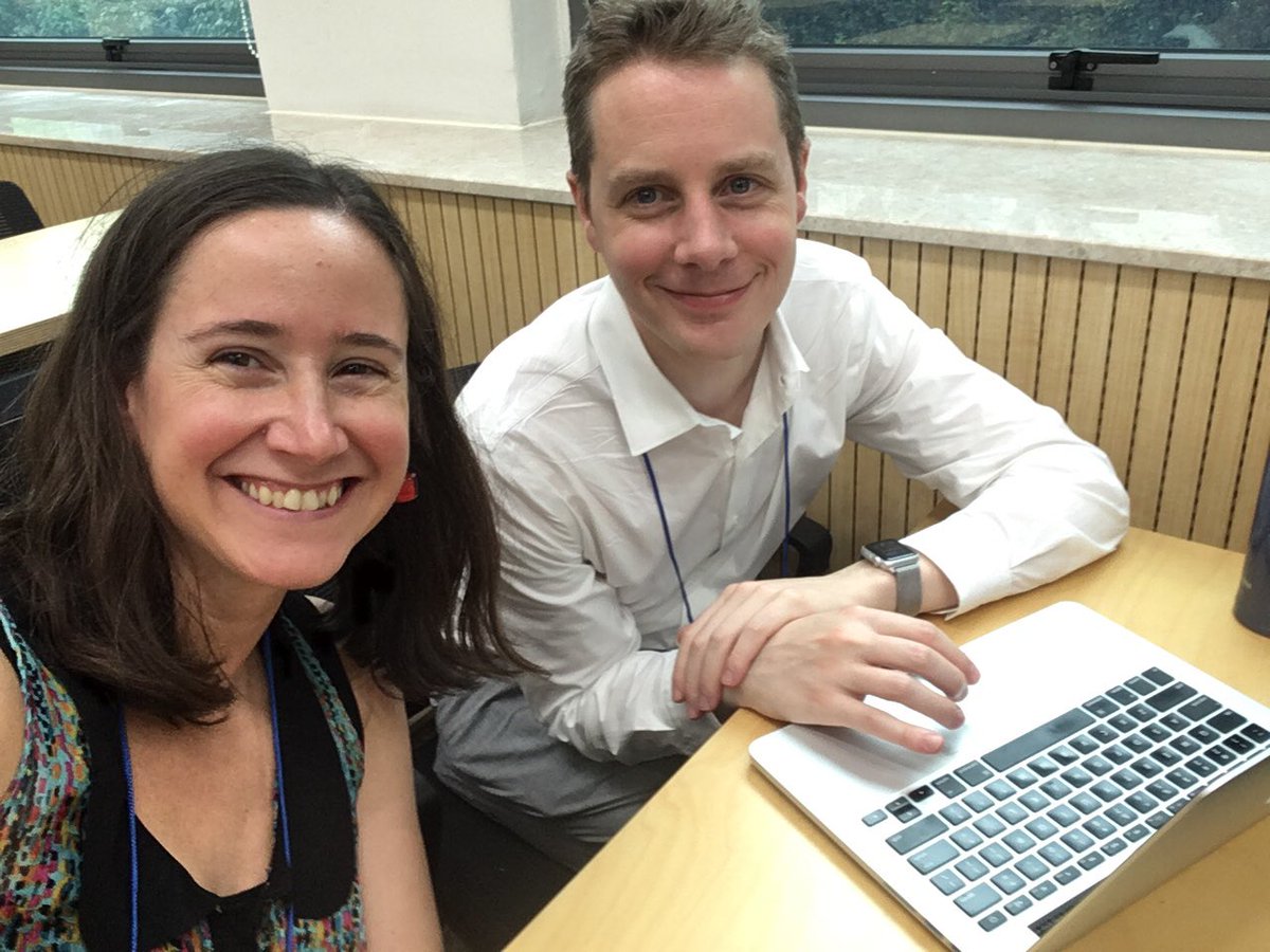 mathyadriana's tweet photo. Catching up with @jvoight34 ! Meaning we are parallel working while we wait for afternoon talks to start. Apparently we were on the same SF-Seoul flight... #KIAS #mathcation https://t.co/58QroCHbNH