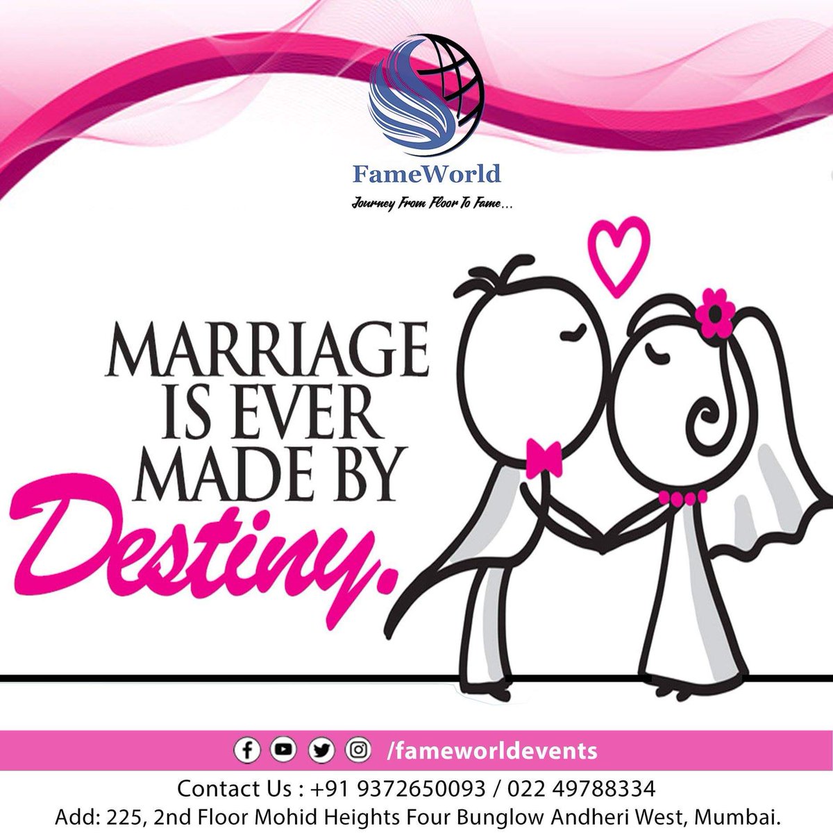 fameworldevents's tweet photo. Plan your wedding with us.
Call Now-9372650093
Logon https://t.co/BYVHq99RTX 
#fameworld #fameworldevents #eventmanagementcompanymumbai #wedding #preweddding #reception #corporateevents #celebritymanagement #kidsparties #instalove #insta #music #love #hiphop #rap #instagood #dj https://t.co/WWSvGcUVjT