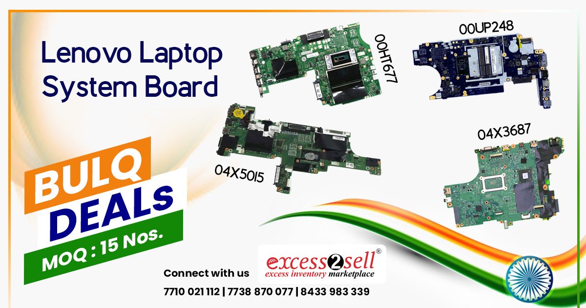 excess2sell's tweet photo. #Lenovo Laptop #SystemBoard
MOQ 15 Nos.
Get Here: https://t.co/9ieET7o9KY
Call or WhatsApp +91 7710021112
Download App https://t.co/YdBrHwLJaG | https://t.co/Yq7Zz9UPBo
#Excess2Sell #Ecommerce #BlockedCapital #B2B #OnlineDeals #FreedomBulkDeals #Overstock #Inventory #Wholesale https://t.co/gmHFq9WI0V