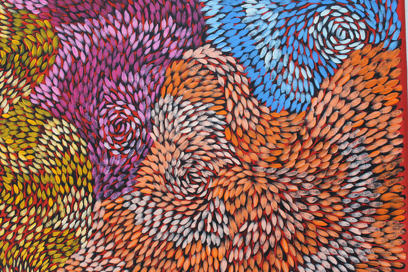 Chacruna_Inst's tweet photo. Yalka (Bush Onion) by Aboriginal artist Daphne Marks⁣ https://t.co/80NAtR3YEy