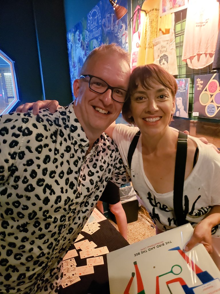 TruittPJohnson's tweet photo. Phenomenal night. Sometimes it is okay to meet your idols. Inara George is all that. So friendly. So talented. @birdnbeemusic remain my favorite band. #bucketlist https://t.co/vv6KbJZ75h
