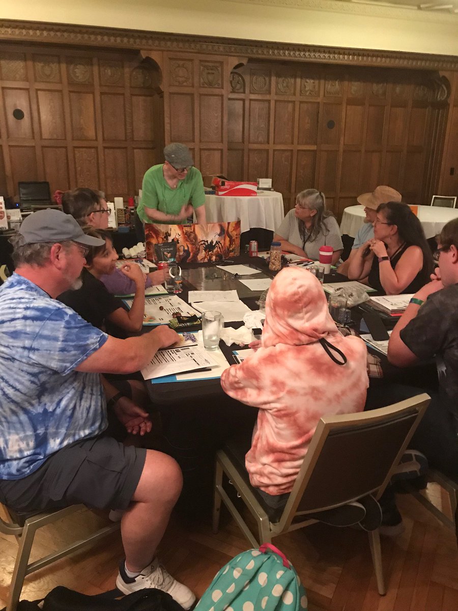 EllipsisGoblins's tweet photo. Here's a pic of last night's large D&D game. #Spocon https://t.co/xJANSo8Sxt