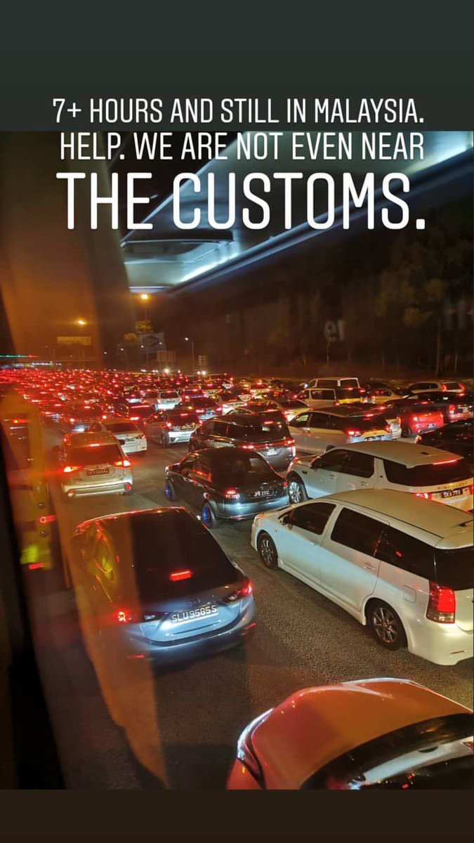 mrbrown's tweet photo. The jam at the Causeway last night was insane. I had one friend who took 8 hours to clear immigration. 8 hours can fly to Sydney liao. #ndp2019longweekend #GrumpyUnclesCallNDP #TogetherWeGrumpy
“Shared by someone who left Genting for Singapore at 1400hrs.” -Lauren Tan https://t.co/eg6lTOxgFj