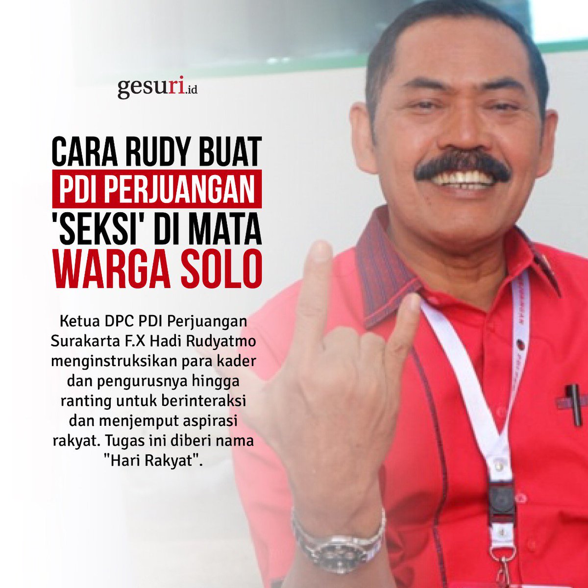 GesuriID's tweet photo. Pak Rudy selalu menyampaikan kepada masyarakat, bahwa langkah pemerintah berdasarkan keputusan politik. Bersumber dari aspirasi publik yang di serap di bawah pengurus anak Ranting dan Ranting PDI Perjuangan.
#TetapMega
#PDIPerjuangan
#KongresVPDIPerjuangan https://t.co/csKDrhAaGb