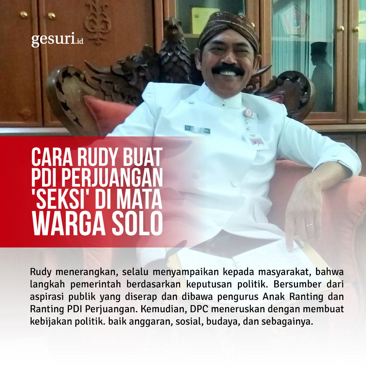 GesuriID's tweet photo. Bahwa langkah pemerintahan berdasarkan keputusan politik. Bersumber dari aspirasi publik yang diserap dan dibawah pengurus PDI Perjuangan.
#TetapMega
#PDIPerjuangan
#KongresVPDIPerjuangan https://t.co/oXLHUka648
