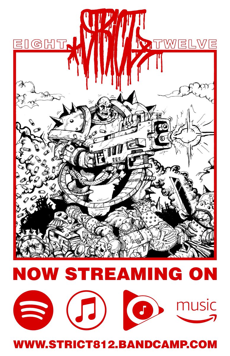 Strict812's tweet image. Happy 8/12 y’all

This is for the 8️⃣1️⃣2️⃣, Indiana Hardcore and Midwest Hardcore

Recorded by Aaron Travis at Hickory Sound Recording, mastered by Will Killingsworth at Dead Air Studios and artwork by Jon Mayo

We are STRICT and this is EIGHT TWELVE 
strict812.bandcamp.com/releases